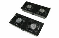 XtendLan Ventilace pro stojan. rozvaděče Telco hloubky 600,800,1000,1200mm, 4x ventilátor, napájecí kabel