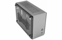 Zalman skříň M2 Mini / mini tower / ITX / 80 mm fan / USB 3.0 / USB 3.1 / riser card / prosklené bočnice / stříbrná