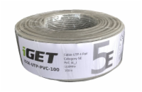 Síťový kabel iGET CAT5E UTP PVC Eca 100m/role