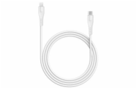 CANYON nabíjecí kabel Lightning MFI-4, USB-C Power delivery 18W, Apple certifikát, délka 1.2m, bílá