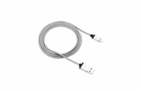 CANYON nabíjecí kabel Lightning MFI-3, opletený, Apple certifikát, délka 1m, tmavě šedý