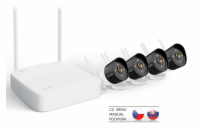 Tenda K4W-3TC - bezdrátový Wi-Fi kamerový set 2K (3MP), NVR + 4x IP kamera s LED, CZ aplikace