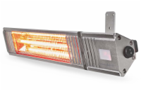 Nedis HTPA30ESS - Ohřívač terasy | 2000 W | 9 Nastavení Teploty | Na zeď | IP65 | Hliník