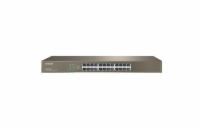 Tenda TEG1024F - 22-port Gigabit Ethernet Switch + 2x Combo SFP/RJ45, 10/100/1000 Mbps, Fanless, Rackmount, Kov