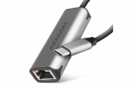 AXAGON ADE-25RC USB-C 3.2 Gen 1 - 2.5 Gigabit Ethernet síťová karta, Realtek 8156, auto install, šedá