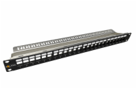 Solarix SX24M-0-STP-BK-UNI-N Solarix Modulární neosazený patch panel Solarix 24 portů 1U