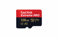 SanDisk micro SDXC karta 128GB Extreme PRO (200 MB/s Class 10, UHS-I U3 V30) + adaptér