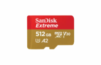 SanDisk micro SDXC karta 512GB Extreme (190 MB/s Class 10, UHS-I U3 V30) + adaptér