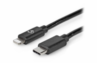 NEDIS Lightning kabel/ USB 2.0/ Apple Lightning 8pinový/ USB-C zástrčka/ kulatý/ černý/ 2m