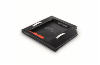 Axagon RSS-CD09 ODD, Rámeček do slotu optické mechaniky pro 2.5“ SSD/HDD, LED, 9.5 mm, hliníkový