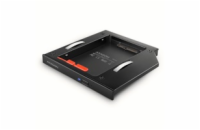 AXAGON RSS-CD12 rámeček pro 2.5" SSD/HDD do DVD slotu, 12.7 mm, LED, hliník