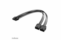 Akasa redukce PCIe 12-Pin na Dual 8-Pin AK-CBPW27-30BK AKASA kabel PCIe 12-Pin na Dual 8-Pin