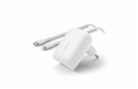 Belkin 30W USB-C Power Delivery PPS nástěnná nabíječka + 1m USB-C na lightning kabel, bílá