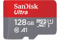 SanDisk MicroSDXC karta 128GB Ultra (140 MB/s, A1 Class 10 UHS-I) + adaptér