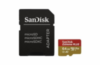 SanDisk microSDXC UHS-I 64 GB SDSQXBU-064G-GN6MA SanDisk micro SDXC karta 64GB Extreme PLUS (200 MB/s Class 10, UHS-I U3 V30) + adaptér