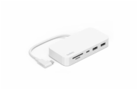 Belkin CONNECT USB-C 6v1 Multiport Hub s držákem, bílá