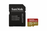 SanDisk SDXC UHS-I U3 256 GB SDSQXBD-256G-GN6MA SanDisk micro SDXC karta 256GB Extreme PLUS (200 MB/s Class 10, UHS-I U3 V30) + adaptér