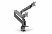 DIGITUS univerzální držák pro dva monitory s plynovou pružinou a svorkou VESA 75x100