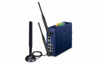 Planet LCG-300W IoT LoRaWAN průmyslová brána, 5x LAN 1Gb, WiFi 2,4+5GHz 802.11ax, DIN, IP30, -40/+75C, 9-54VDC