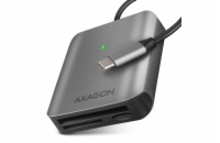 AXAGON CRE-S3C, USB-C 3.2 Gen 1 - SUPERSPEED čtečka karet, 3-slot & lun SD/microSD/CF, podpora UHS-II