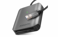 AXAGON CRE-S3, USB-A 3.2 Gen 1 - SUPERSPEED čtečka karet, 3-slot & lun SD/microSD/CF, podpora UHS-II