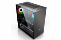 Evolveo M4 CAEM4 EVOLVEO M4, case mATX, 1x120mm PWM ventilátor, průhledná bočnice, černá