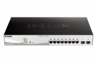 D-Link DGS-1210-10MP D-Link DGS-1210-10MP 10-port Gigabit Smart+ PoE Switch, 8x GbE PoE+, 2x SFP, PoE 130W, fanless