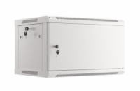 LANBERG Nástěnná jednodílná skříň 19" 6U/600x450, šedá (RAL7035), plechové dveře