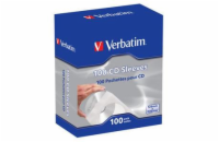 Verbatim papírová obálka na CD/DVD s okénkem, 100-pack