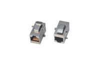 XtendLan Keystone/spojka, RJ45, CAT6, STP, stříbrný, instalace kabeláže bez narážení kabelů