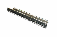 XtendLan Patch panel 19", 24 portů, neosazený, Cat5e/6/6A/7, vyvazovák