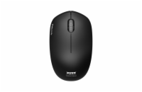 PORT CONNECT Wireless COLLECTION, bezdrátová myš, USB-A a USB-C dongle, 2.4Ghz, 1600DPI, černá