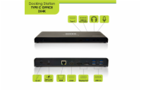 PORT CONNECT Dokovací stanice 11v1,  3x 4K USB-C + USB 3.0