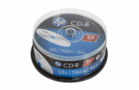 HP CD-R 700MB 52x, cakebox, 25ks (CRE000153) CD-R HP 700MB (80min) 52x 25-cake
