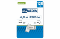 128GB USB Flash 3.2 MyDual stříbrný, USB-C/USB-A, MyMedia