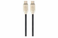 Gembird kábel nabíjací USB-C (M) na USB-C (M), 60W Power Delivery, opletený, 1 m, čierny