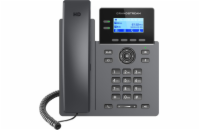 Grandstream GRP2602G SIP telefon, 2,21" LCD podsv. displej, 4 SIP účty, 2x1Gbit port, PoE