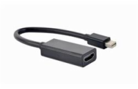 Gembird adaptér Mini DisplayPort (M) na HDMI (F), 4K, 0.15 m kabel, černý