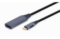 Gembird A-USB3C-HDMI-01 Gembird adaptér USB-C (M) na HDMI (F), 0.15m kabel, šedý