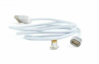 Gembird kábel nabíjací Lightning 8-pin (M) na USB 2.0 (M), magnetický konektor, 1 m, strieborný