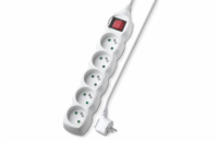 Prodlužovací kabel 5 zásuvek 2m GETI GEC52S s vypínačem