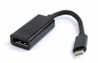 Gembird adaptér USB-C (M)  na DisplayPort (F), 0.15m kabel, černý
