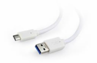 Gembird kabel USB 3.0 (AM) na USB 3.1 (CM), 0.1 m, bílý