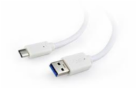 Gembird kábel USB 3.0 (AM) na USB 3.1 (CM), 3 m, biely