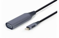 Gembird adaptér USB-C (M)  na VGA (F), 0.15m kábel, šedý