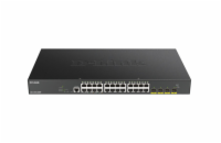 D-Link DGS-1250-28XMP/E 24-port Gigabit PoE Smart Managed Switch with 4x 10G SFP+ ports, 370Watts