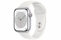 Apple Watch Series 8 GPS 45mm Silver Aluminium Case with White Sport Band - Regular