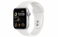 APPLE Watch SE GPS 40mm Silver Aluminium Case with White Sport Band - Regular