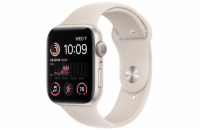 Apple Watch SE GPS 44mm Starlight Aluminium Case with Starlight Sport Band - Regular (mnjx3cs/a)
