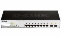 D-Link DGS-1210-08P D-Link DGS-1210-08P 10-port Gigabit Smart PoE Switch, 8x GbE PoE+, 2x SFP, PoE 65W, fanless
